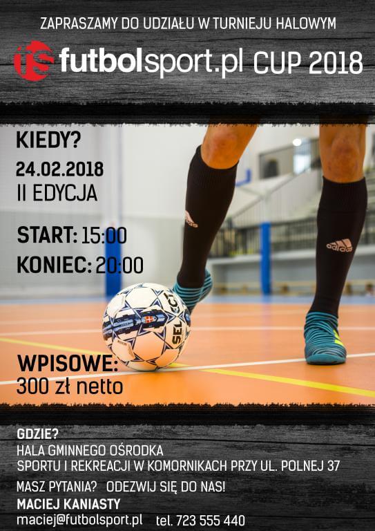 ZAPRASZAMY na kolejny TURNIEJ HALOWY futbolsport.pl CUP 2018